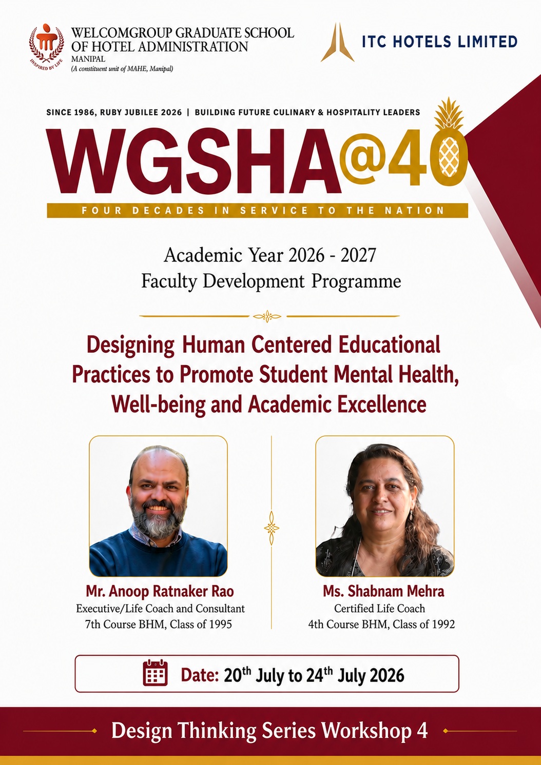 WGSHA Faculty Development Programme: Design Thinking Series Workshop 4 Begins